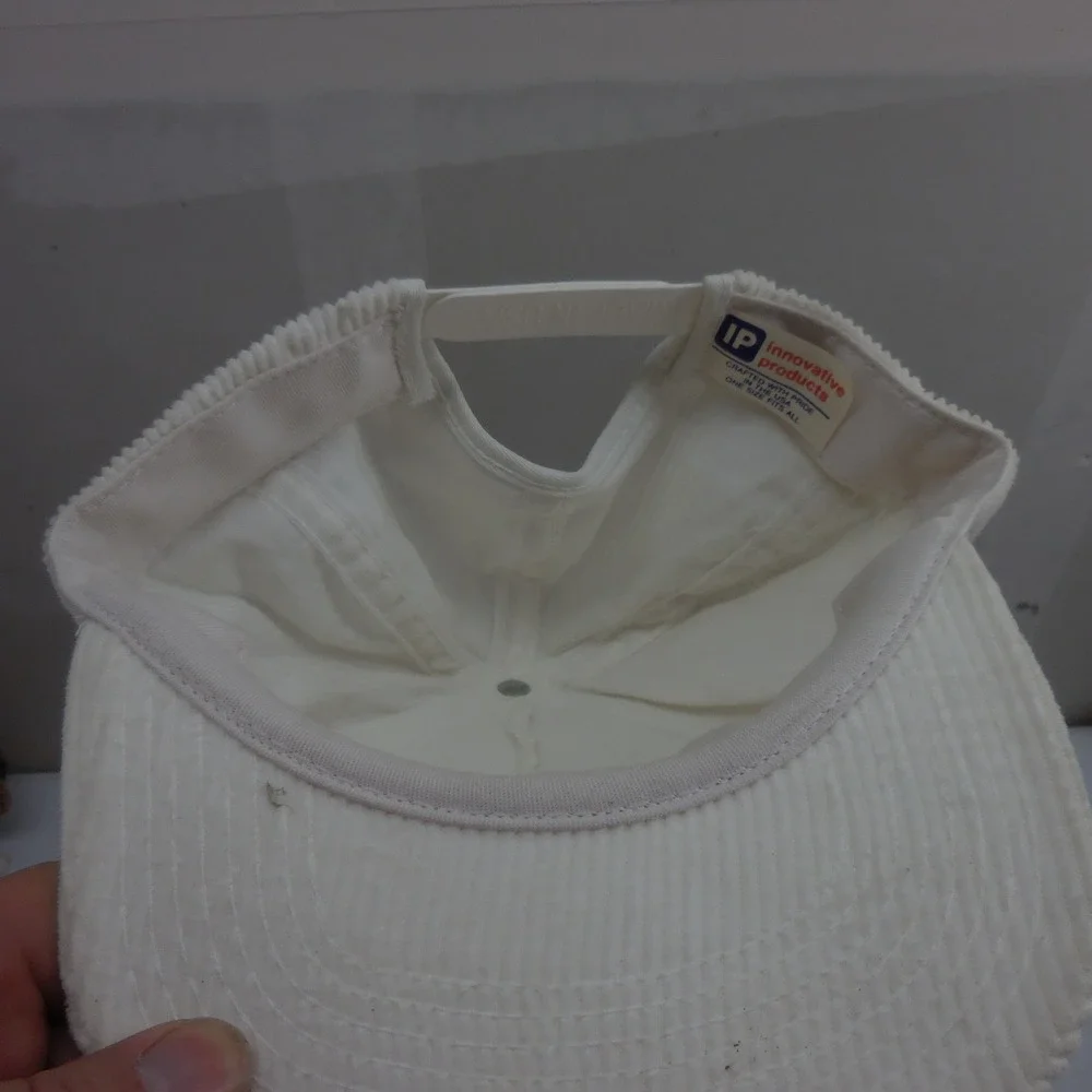 Vintage American Airlines Tulsa Corduroy‎ Snapback Hat White AA Logo Made in USA
